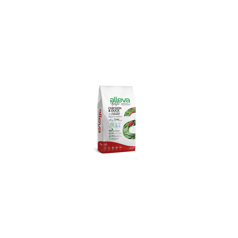 P02223-P02223 ALLEVA HOLISTIC DOG PUPPY CHICKEN & DUCK_ALOE VERA_GINSENG MINIMEDIUM KG 5_8002754102797